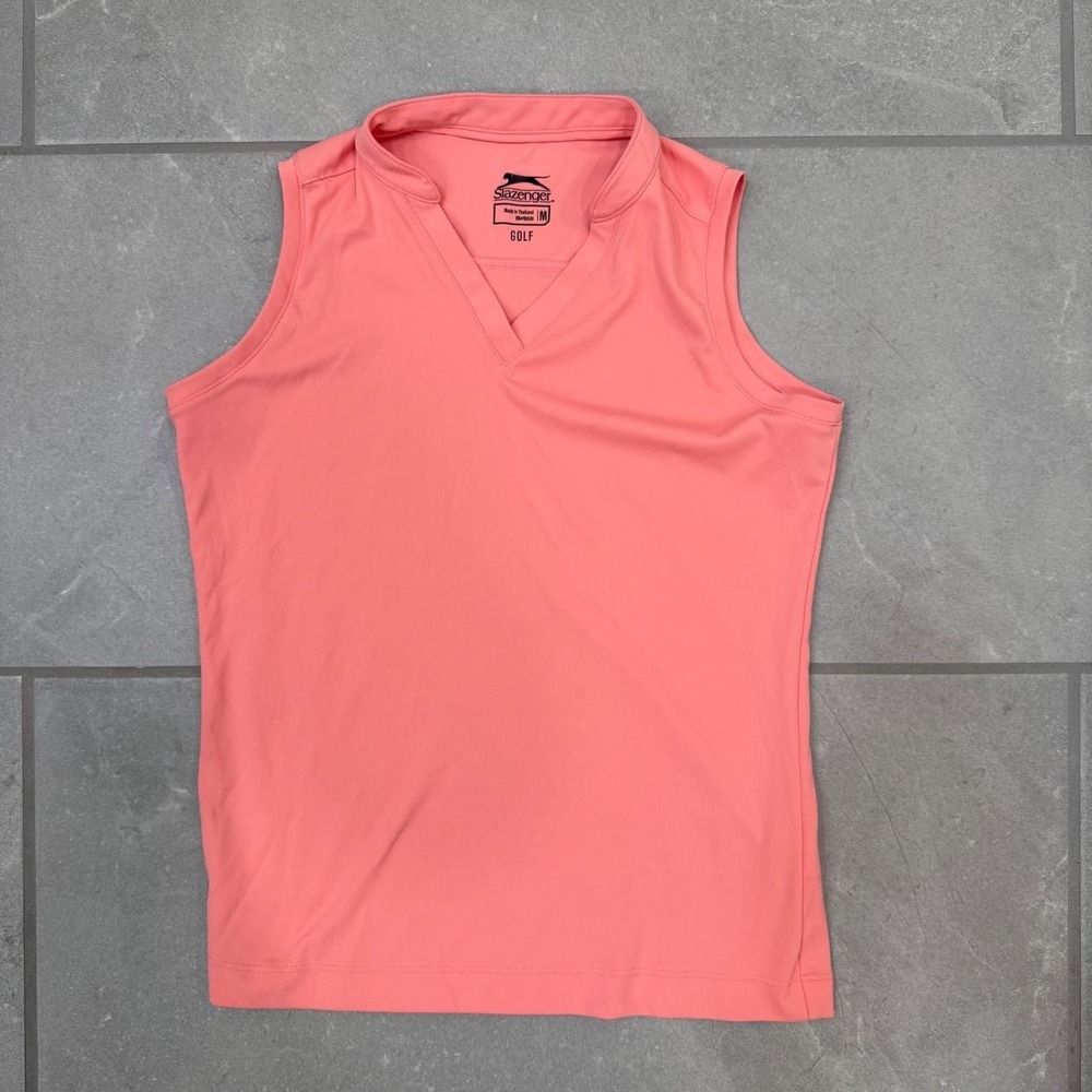 Slazenger Golf Women's Sleeveless Polo Shirt Pink Size M